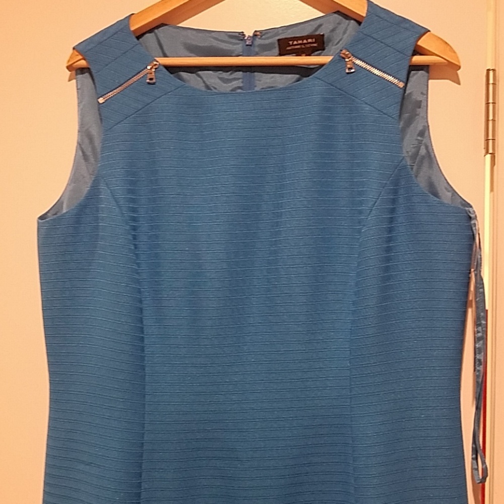 Tahari Arthur S. Levine Aqua Mullholland Dress